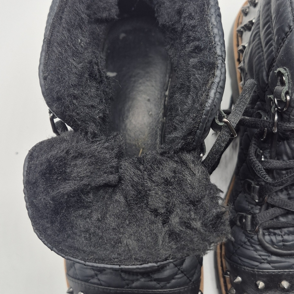 Sam Edelman Black Lug Sole Lace-Up Boots - Picture 7 of 7